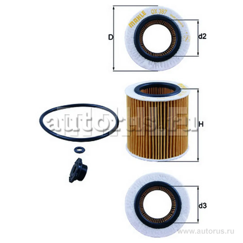 Фильтр масляный BMW F20/F30/F10/X1(E84) KNECHT/MAHLE OX387D1