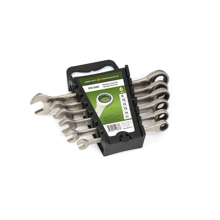 Набор ключей комбинированных трещоточных 6 шт Дело Техники 515060