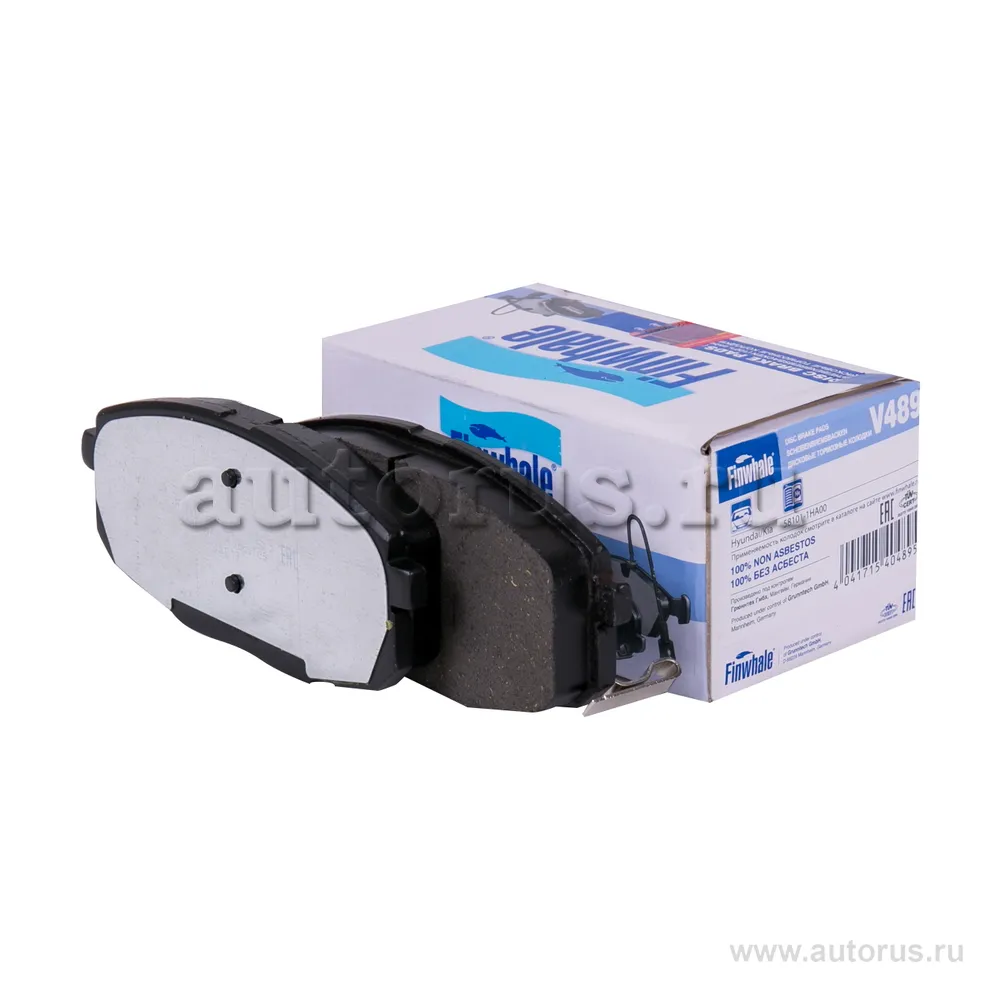 Колодки перед. дисковые Ceed(06-/10-), Cerato(08-), I30, Carens(02-06) FINWHALE V489