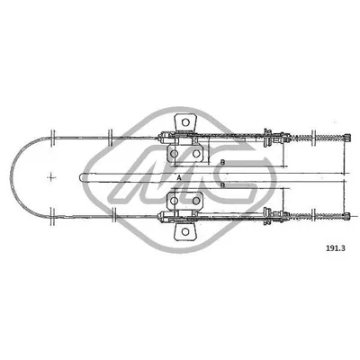 Трос ручника 132 ALL Metalcaucho 81271