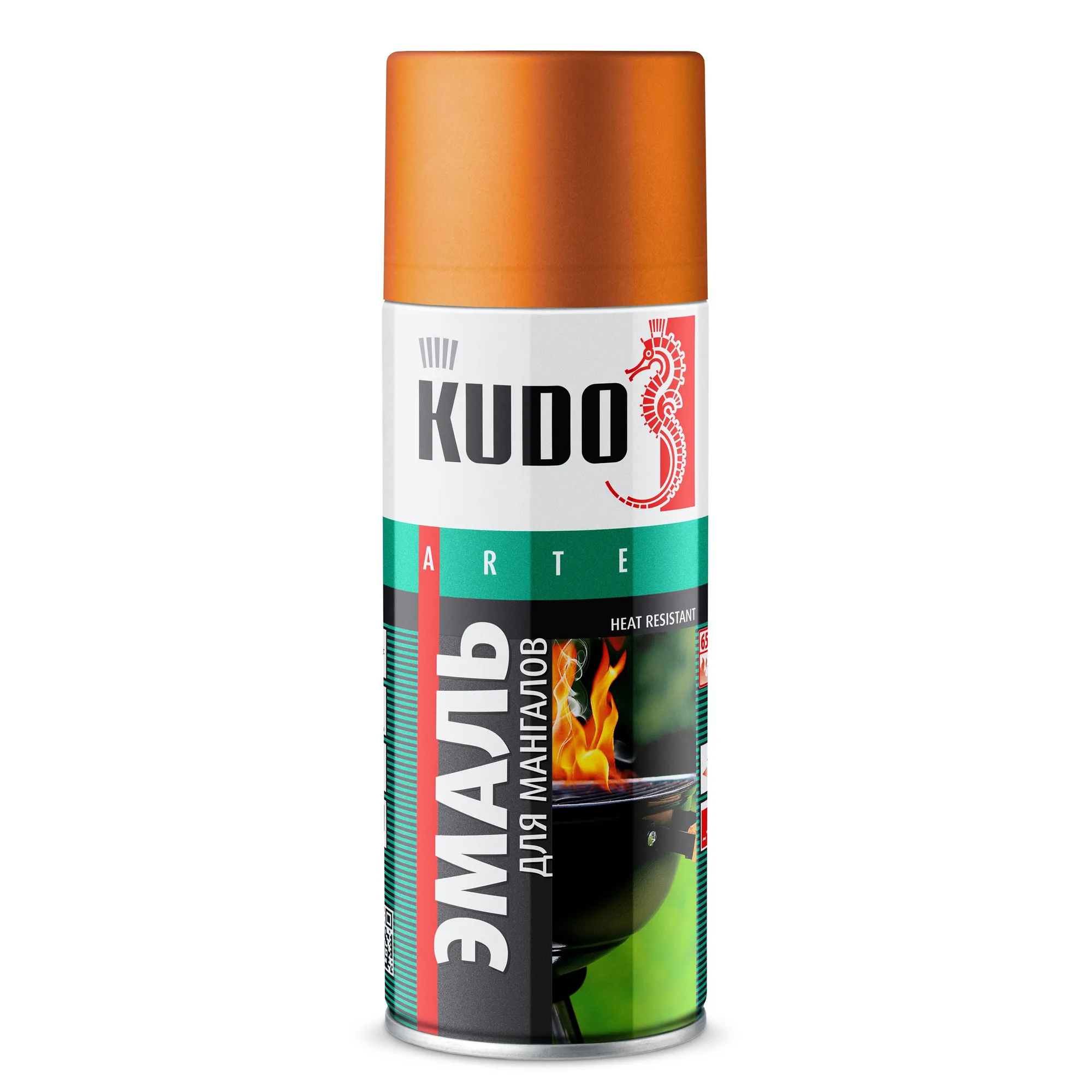 Эмаль термостойкая для мангалов золотая KUDO 520 мл KUDO KU-5127