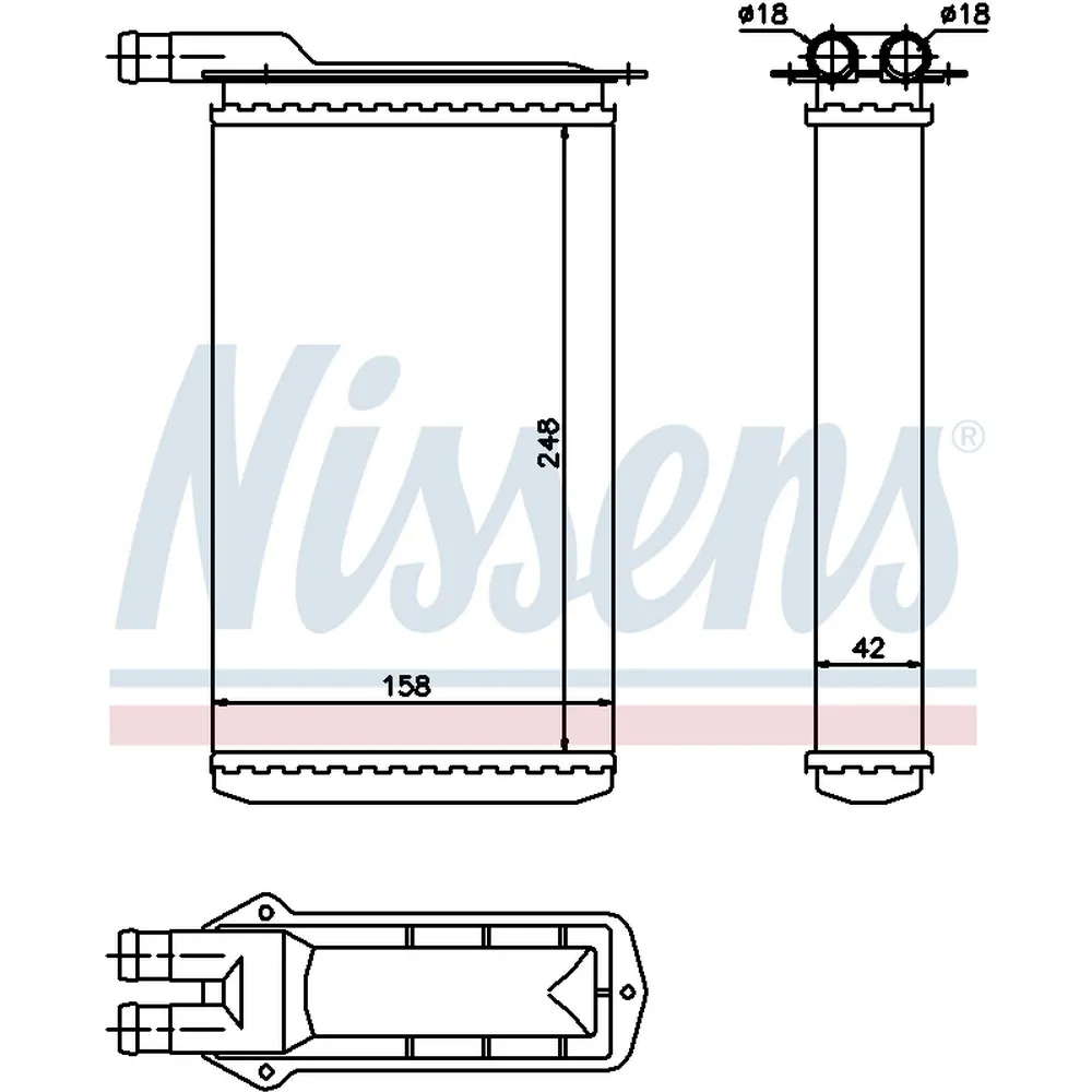 Радиатор печки NISSENS 71942