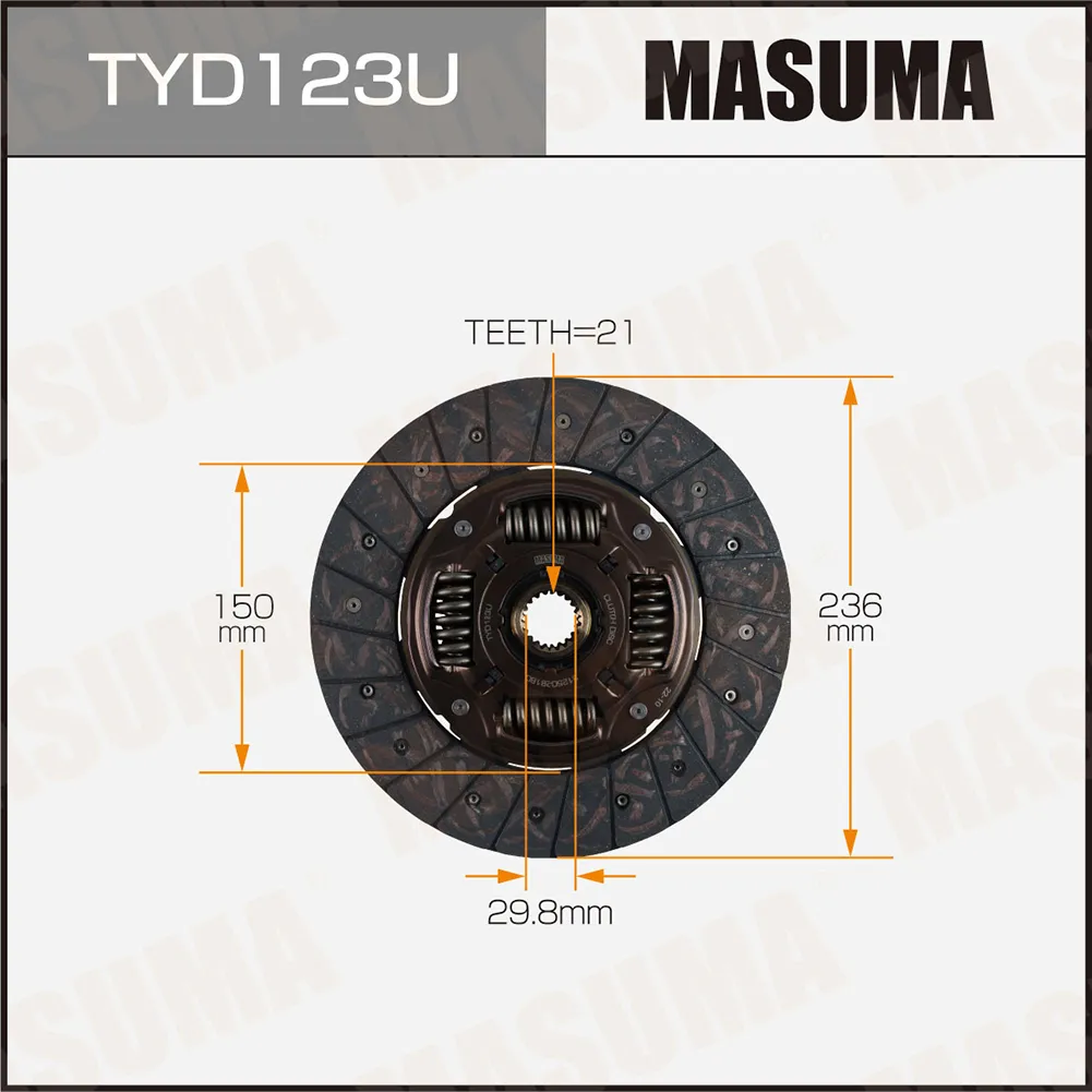 Диск сцепления MASUMA TYD123U