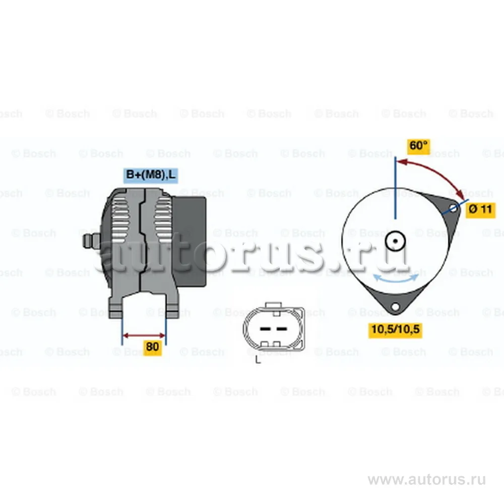Генератор IVECO Daily III 06-> BOSCH 0124325122