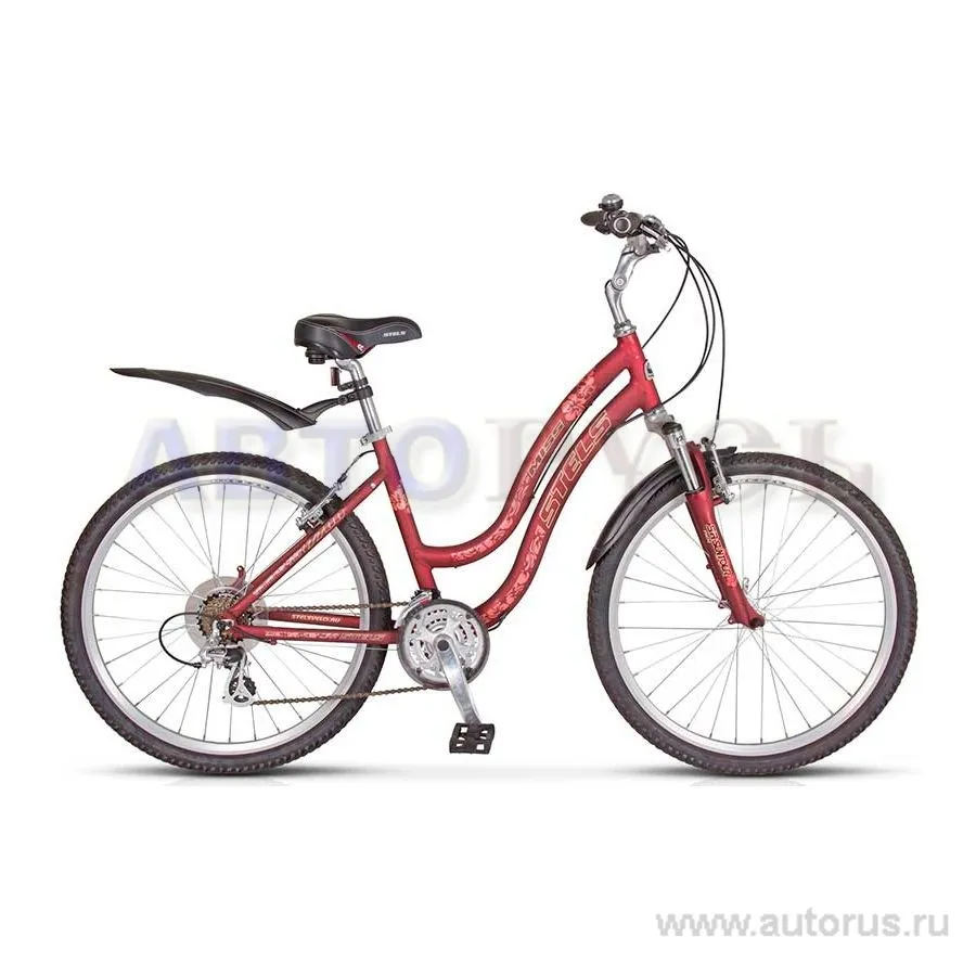 Велосипед 26 женский STELS Miss 7700 V, 2015 21 скорость рама алюминий 17 красный/золотой
