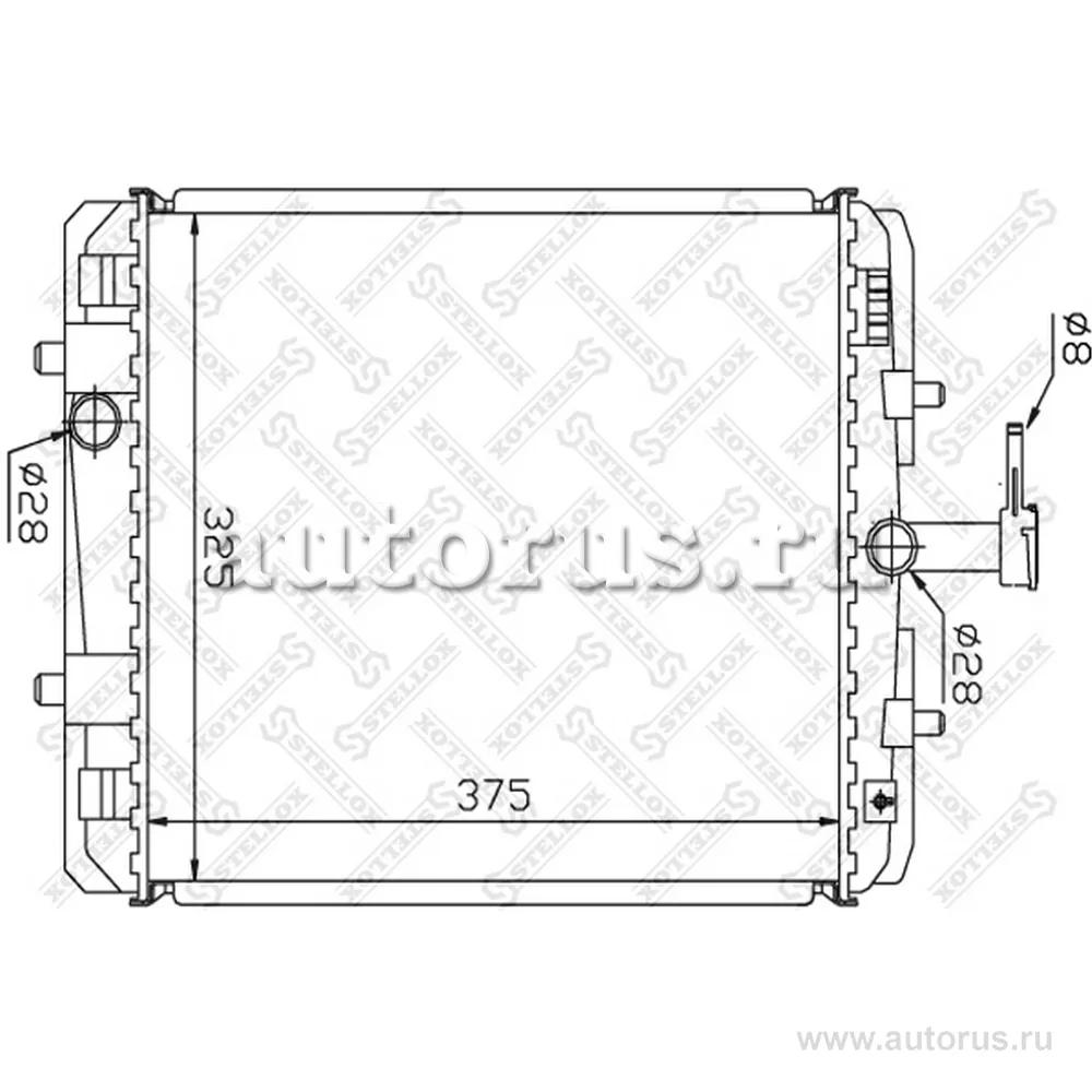 Радиатор системы охл. Toyota, Citroen STELLOX 1026358_SX