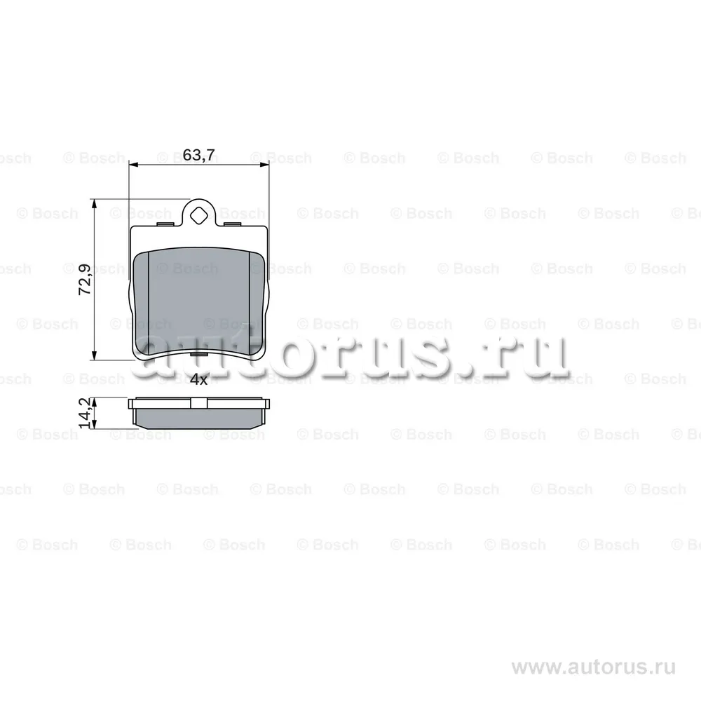 Колодки тормозные дисковые BOSCH BOSCH 0986494016