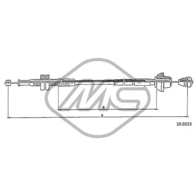 Трос газа FIESTA 1,1I Metalcaucho 81904
