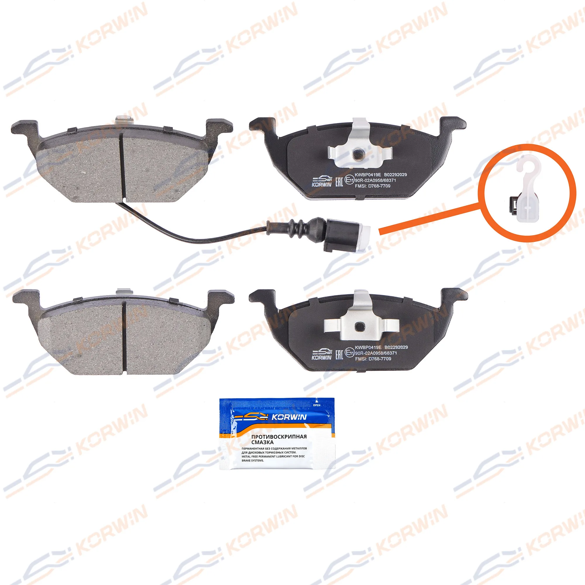 Колодки тормозные перед. ECOLine. VW Golf IV-VI 97-/Skoda Octavia (1Z) 04- KORWIN KWBP0419E