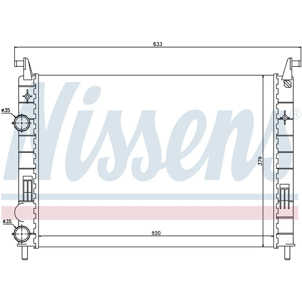 Радиатор основной FIAT Albea МКПП NISSENS 61683