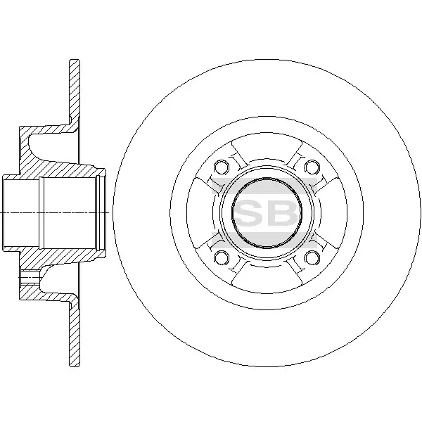 Диск тормозной RENAULT MEGAN II 02-09 R SANGSIN BRAKE SD3064