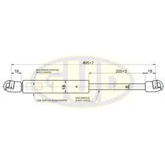 АМОРТИЗАТОР БАГАЖНИКА SKO FABIA II 12/06- 440N L=495/205MM G.U.D GGS020497