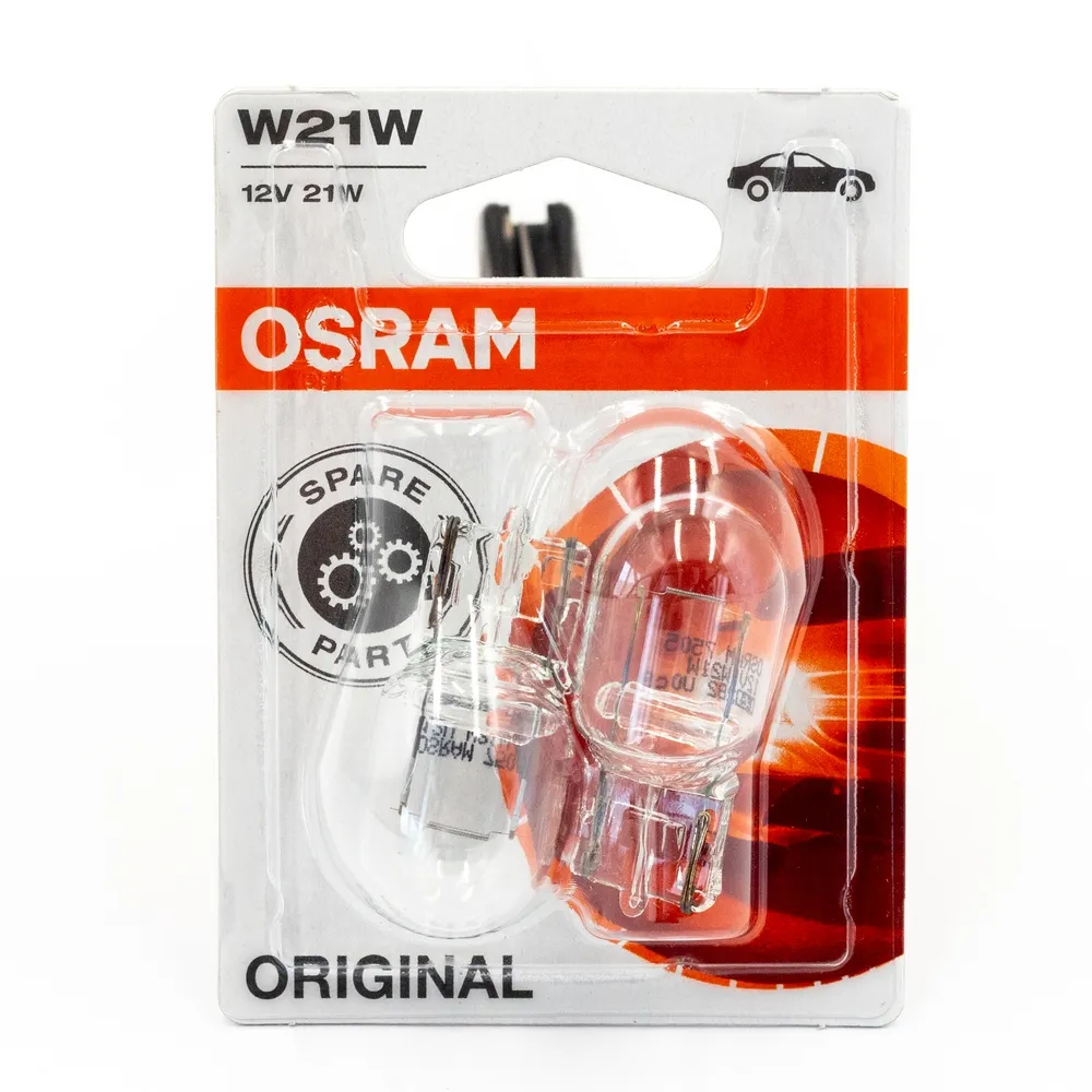 Лампа 12V W21W 21W W3x16d OSRAM ORIGINAL LINE 2 шт. блистер 7505-02B