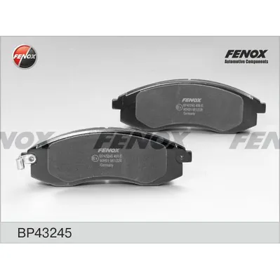 Колодки тормозные дисковые MITSUBISHI L200 2,0-2.5TD 4WD 96-07; NISSAN MAXIMA FENOX BP43245