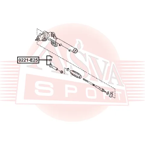 Наконечник рулевой ASVA 0221-E25