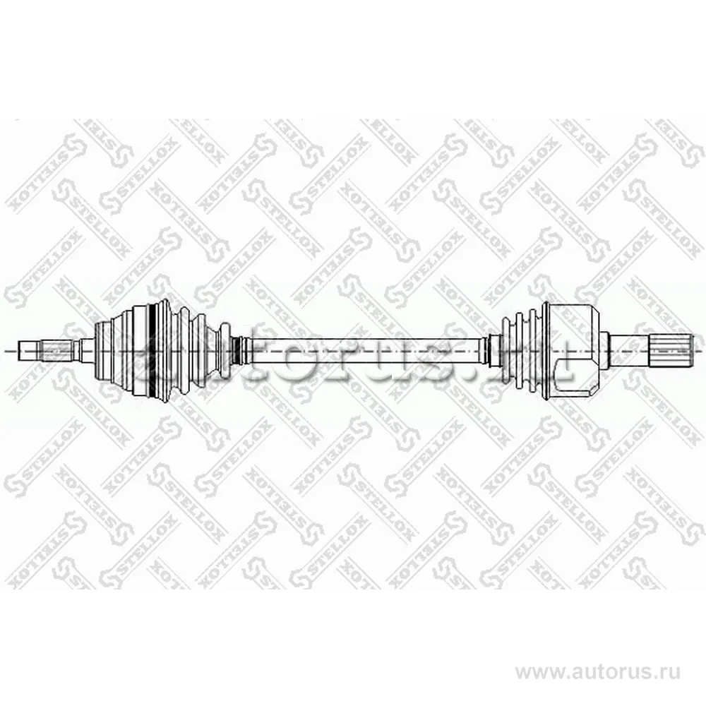 Привод левый 595mm, 23352 Peugeot Partner, Citroen Berlingo 1.1/1. STELLOX 158 1044-SX