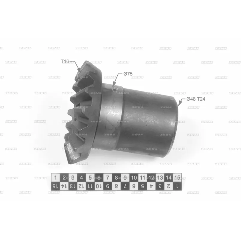 Шестерня межосевого дифференциала 118mm ZEVS KD917