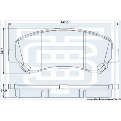 Колодки тормозные NISSAN QASHQAI передние STARKE 179840
