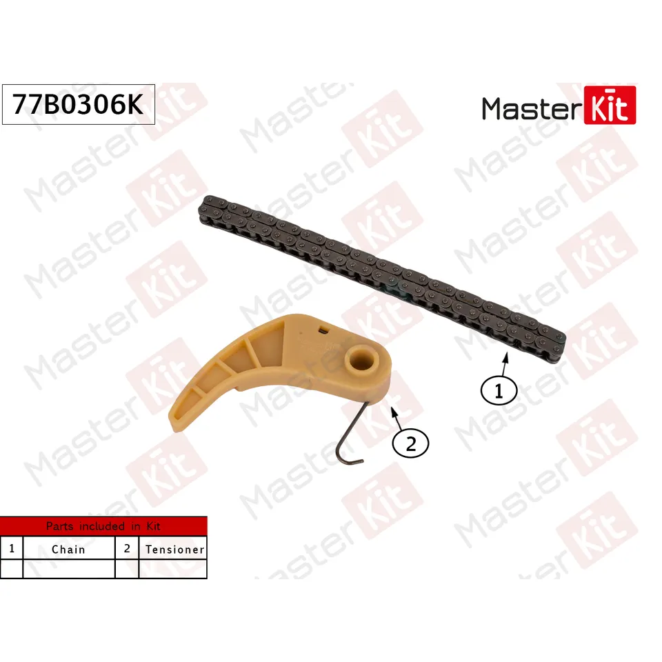 Комплект цепи масляного насоса MASTERKIT 77B0306K