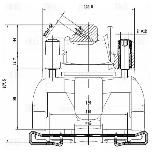 Суппорт торм. для а/м Volvo S60 (00-) перед. лев. d=60мм TRIALLI CF 103555