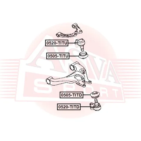 Пыльник опоры шаровой верхнего рычага ASVA 0505-TITU