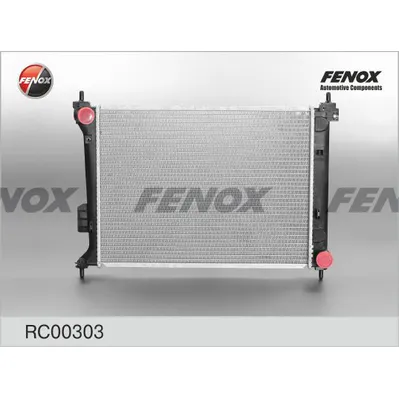 Радиатор охлаждения HYUNDAI I20 1.2-1.6 08- MT 500X368X16; ПАЯНЫЙ FENOX RC00303