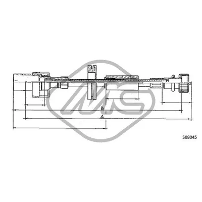 Трос спидометра FRD TRANSIT MM.?2398 Metalcaucho 81727