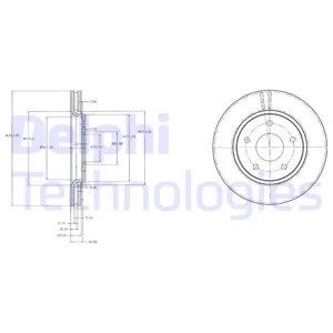 Диск тормозной передний вент DELPHI BG4212