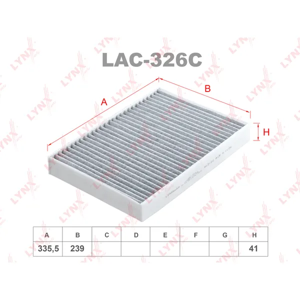 Фильтр салонный LYNXauto LAC-326C