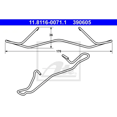 Пружина (тормозная) ATE 11.8116-0071.1