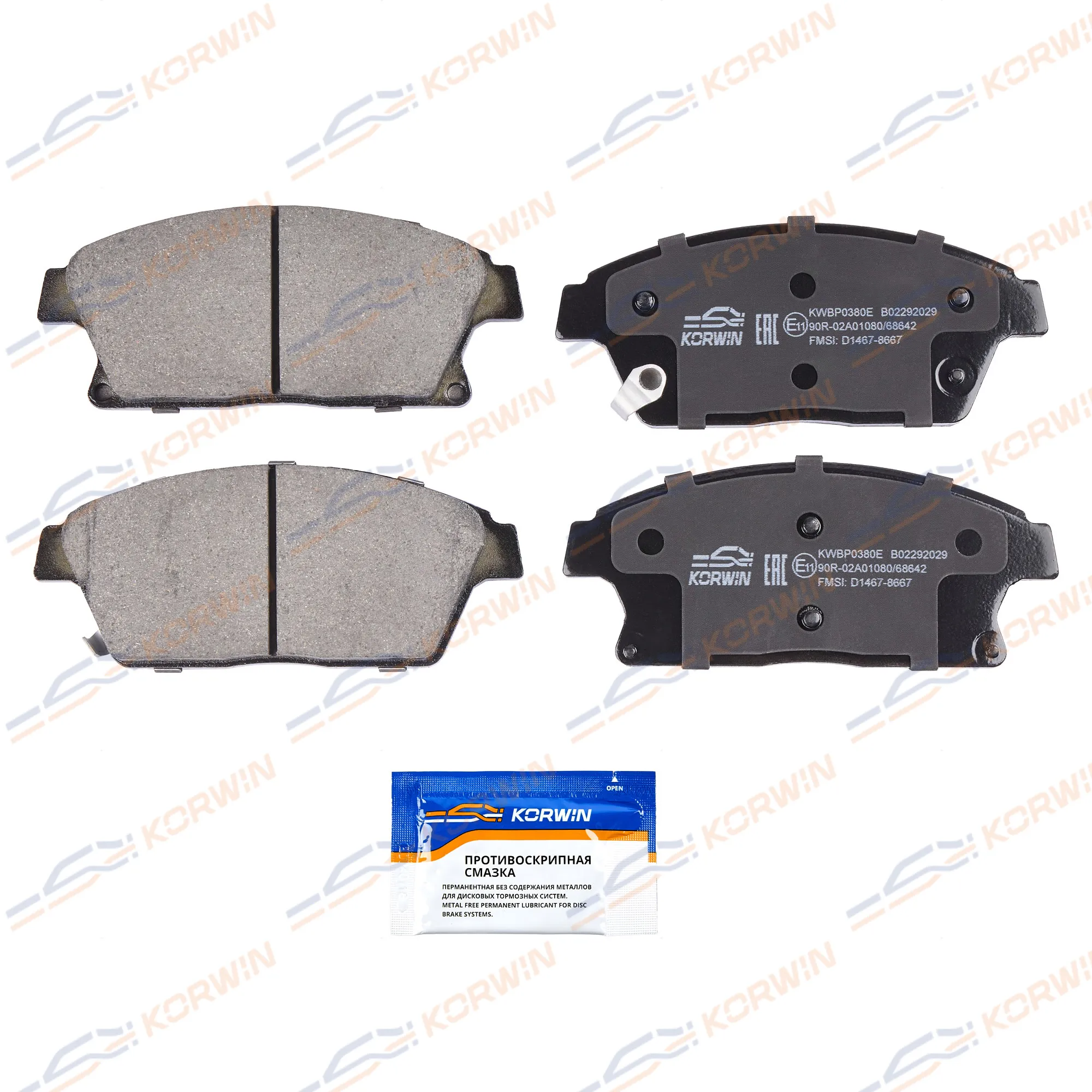 Колодки тормозные перед. ECOLine. Chevrolet Cruze 09-/Opel Astra J 09- KORWIN KWBP0380E