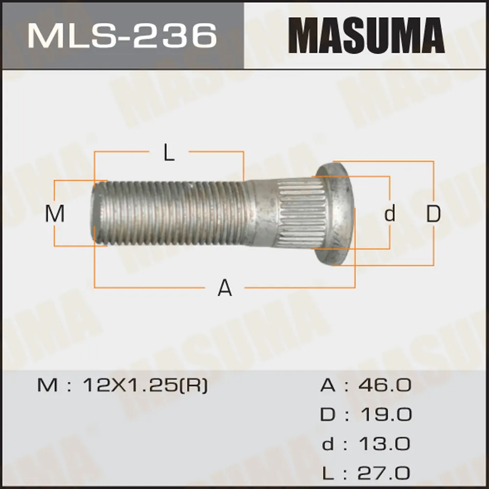 Шпилька колесная NISSAN 180SX MASUMA MLS-236