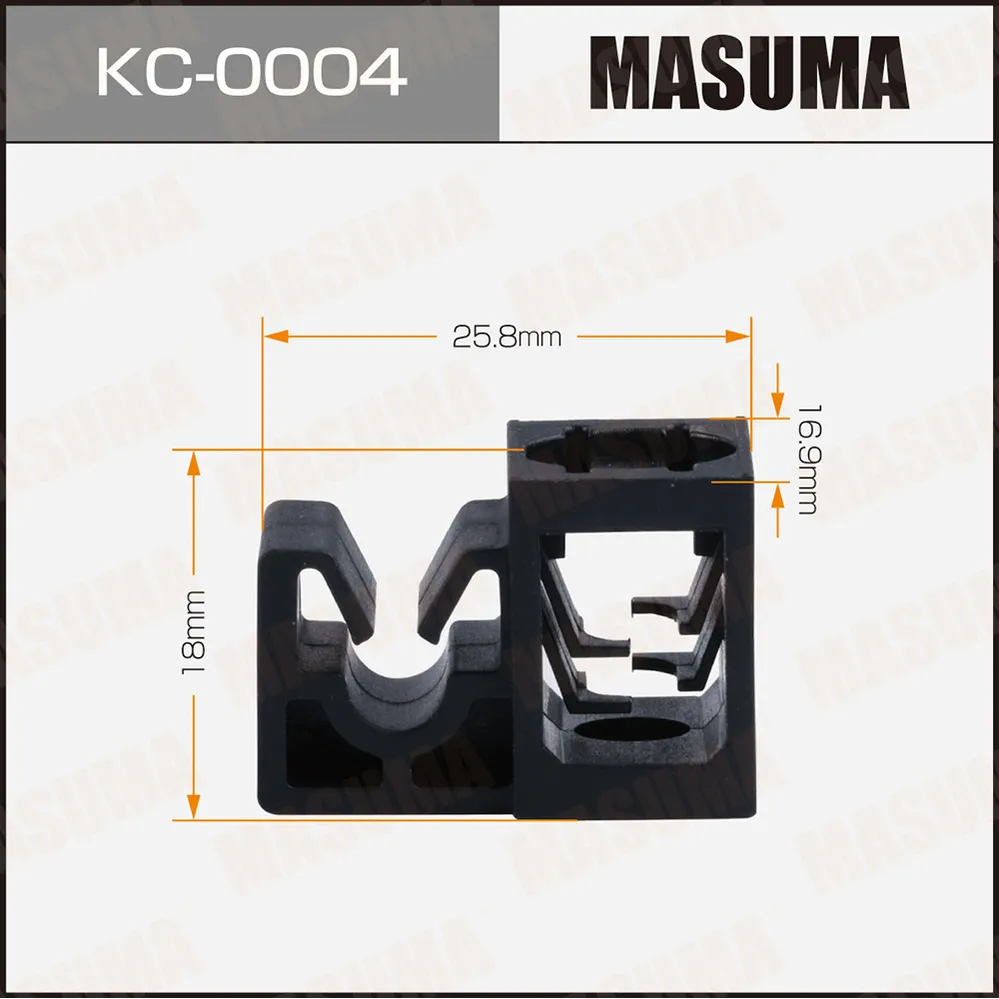 Клипса автомобильная уп.50 MASUMA KC-0004