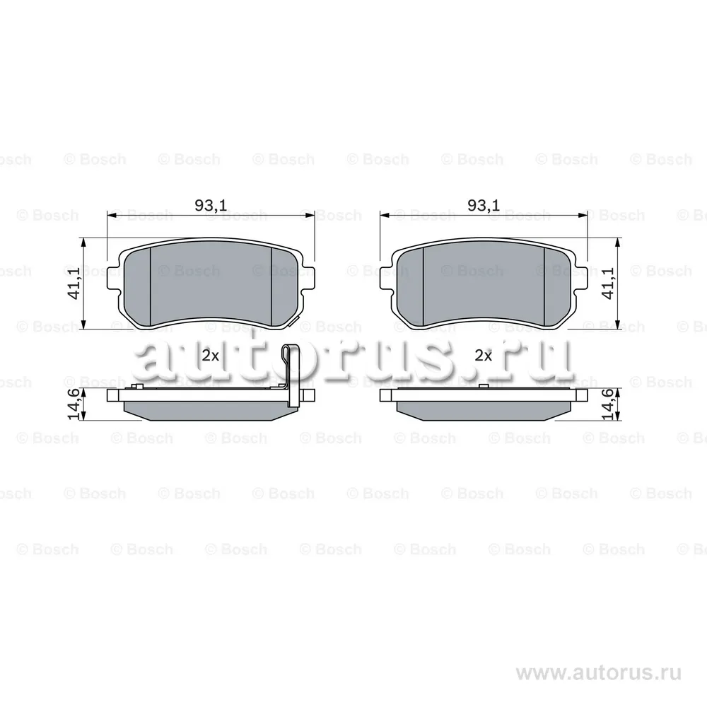 Колодки тормозные задние BOSCH 0 986 494 140