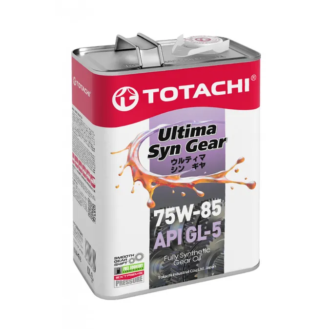 Масло трансмиссионное синтетическое TOTACHI Ultima Syn Gear 75W-85 GL-5 4л TOTACHI G3204