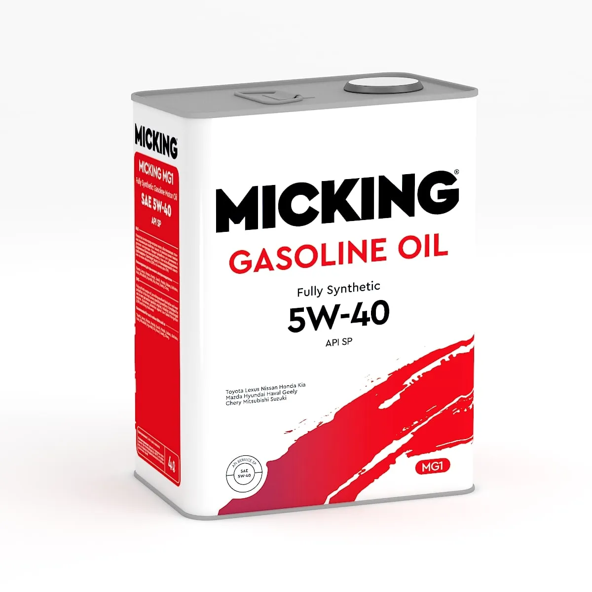 Моторное масло Micking Gasoline Oil MG1 5W-40 синтетическое API SP для бензиновых двигателей 4л., ар M2134