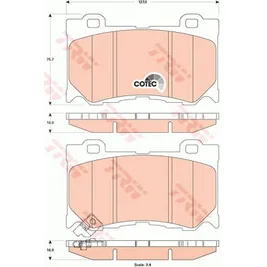 Колодки передние INFINITI FX35/FX37/FX50/G37/NISSAN Z350 08-> TRW GDB3505