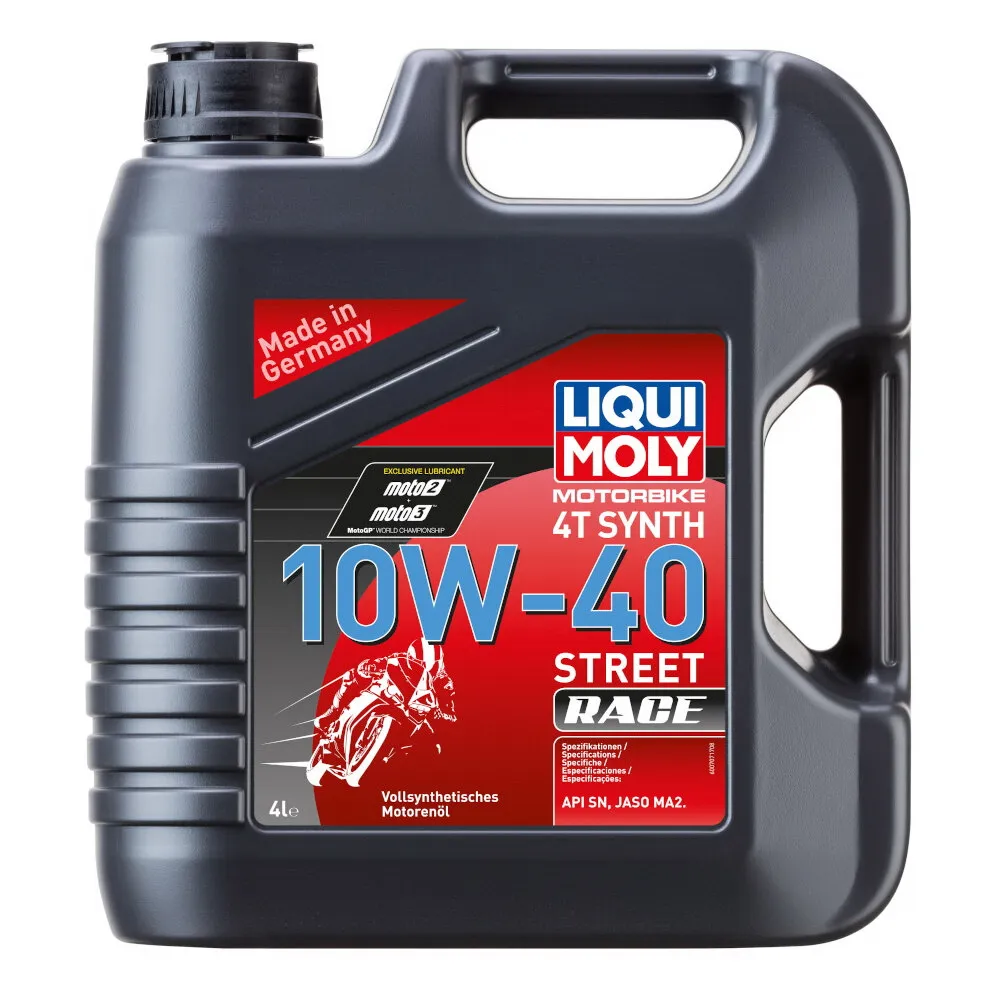 Масло моторное д/4-т. мотоц. Motorbike 4T Synth Street Race 10W-40 SN Plus MA2 (4л) LIQUI MOLY 20754