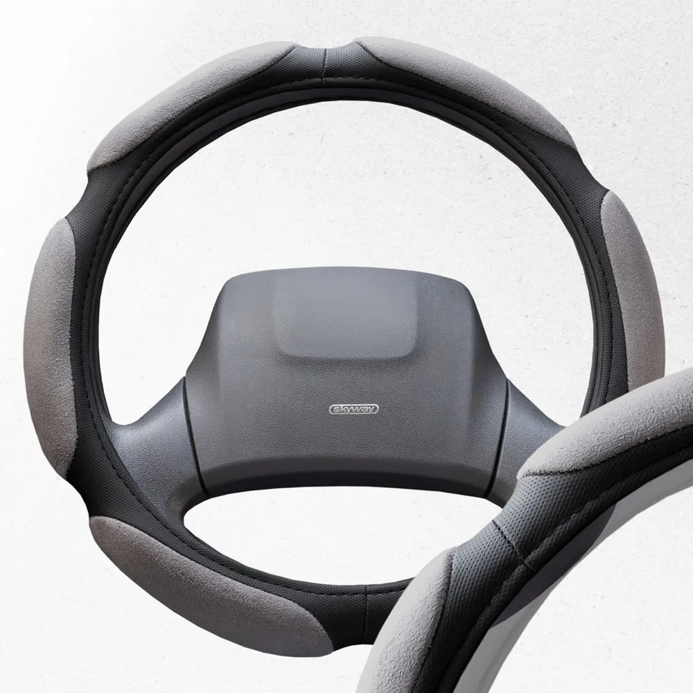 Оплетка Sponge air 6 подушечек L Черно-cерая замша; SKYWAY SKYWAY S01101069