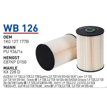 Фильтр топливный WUNDER FILTER WB-126