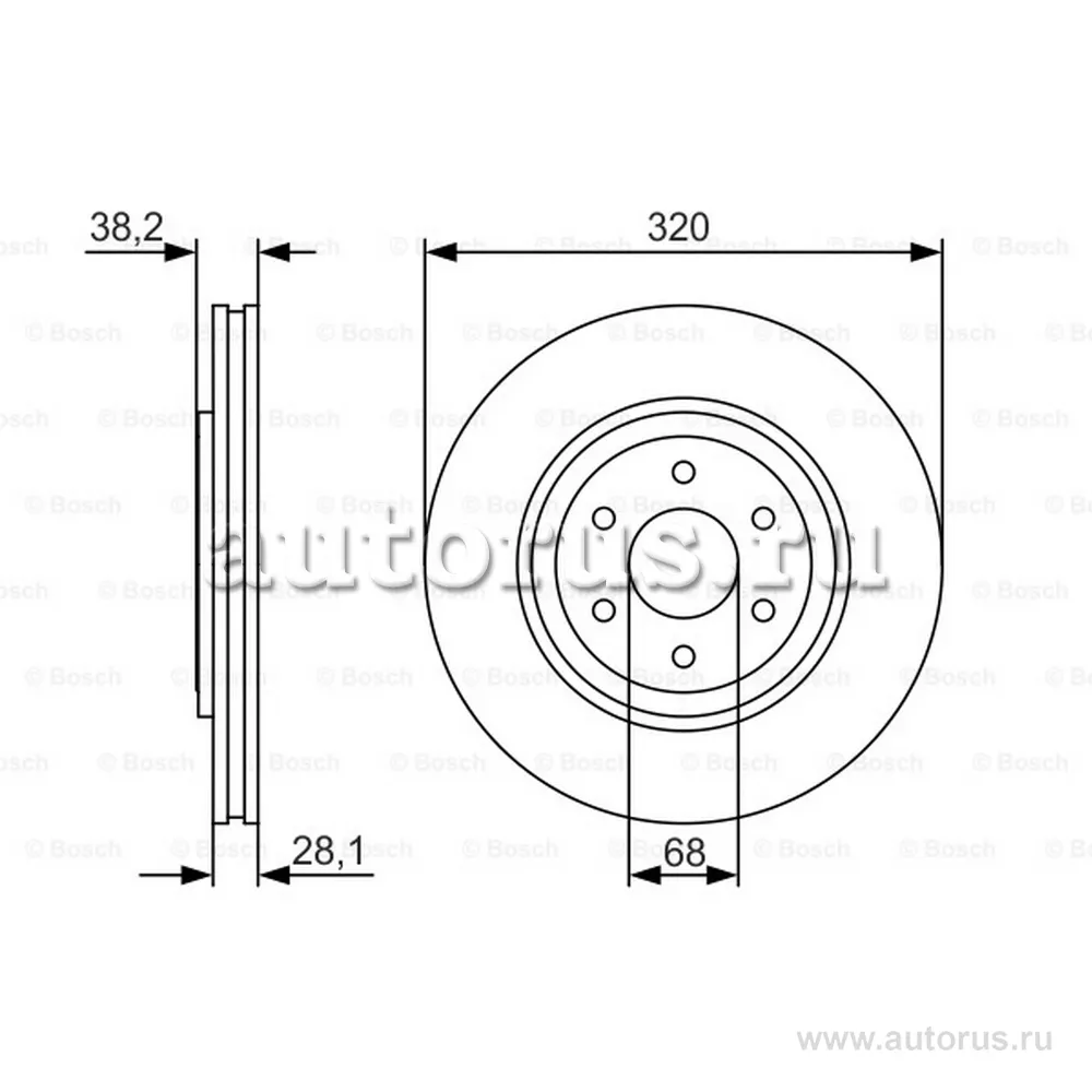 Диск тормозной передний, PREMIUM-2 BOSCH 0 986 479 S35