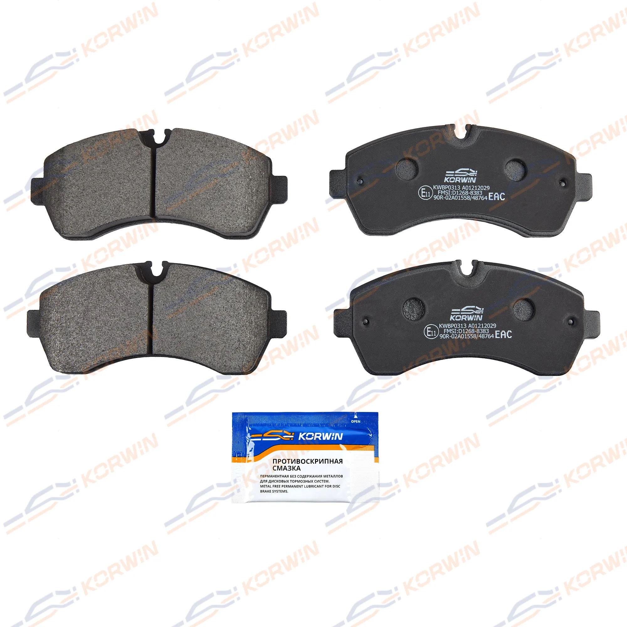 Колодки тормозные перед. Mercedes Sprinter (906/907/910) 06-/VW Crafter 06- KORWIN KWBP0313