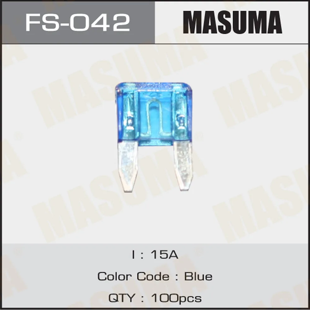 Флажковый автомобильный предохранитель Mini 15 А Синий 1 шт. MASUMA FS-042
