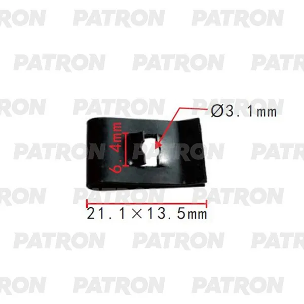 Скоба крепежная VW Применяемость: Скоба самореза T=21.1, F=13.5 PATRON P372145