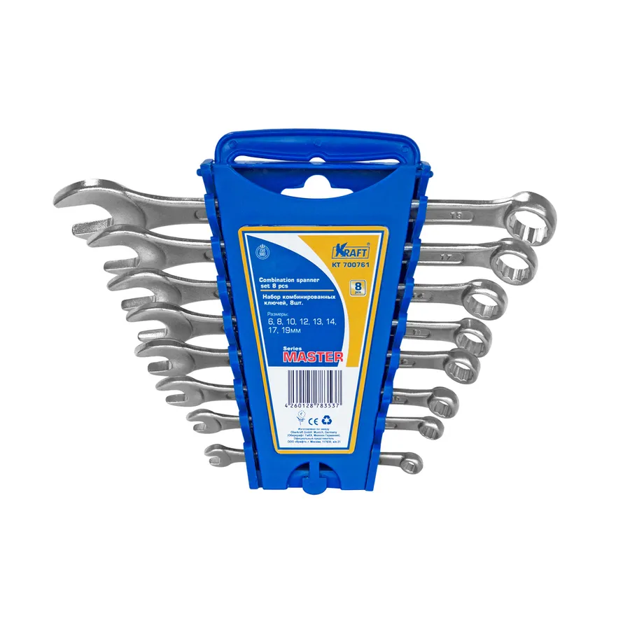 Ключ комбинированный, набор 8 шт KRAFT Master KT 700761