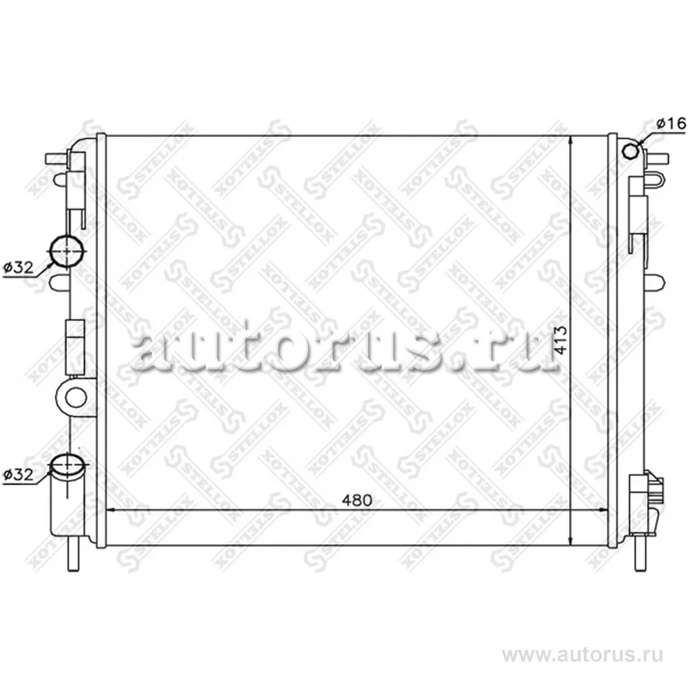 Радиатор Renault Clio II 1.2 98 STELLOX 1026178_SX