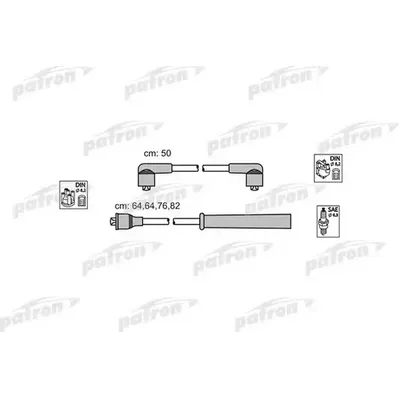 Комплект проводов зажигания FU6 FORD: TRANSIT 85-92, TRANSIT 91-94, SCORPIO 85 PATRON PSCI1016