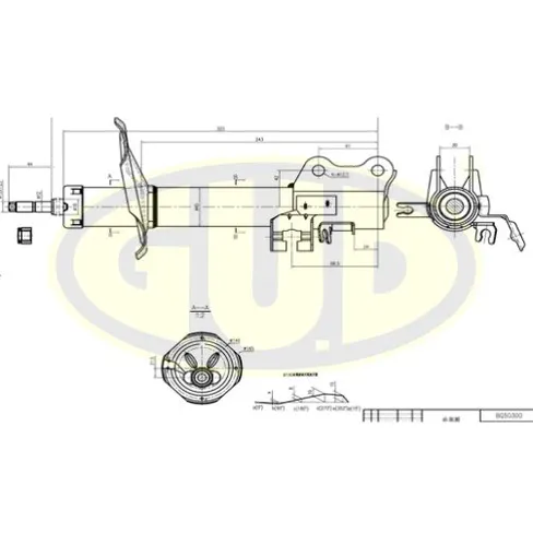 АМОРТИЗАТОР ПЕР L NIS ALMERA II 00- G.U.D GSA333311