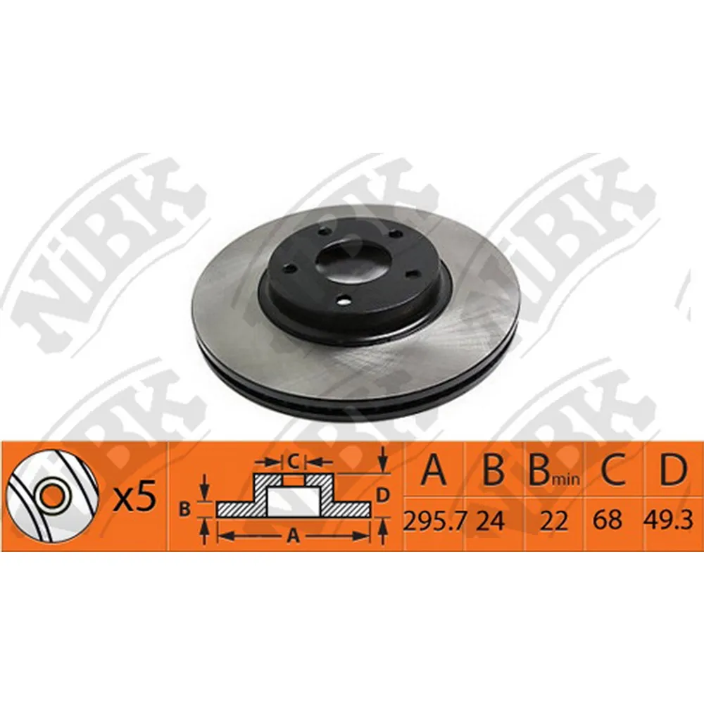Диск тормозной передний NISSAN TEANA J31 0308 NIBK RN1417