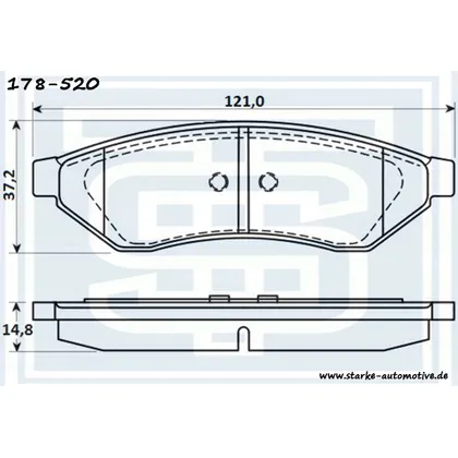 Колодки тормозные зад. CHEVROLETDAEWOO EPICA STARKE 178520